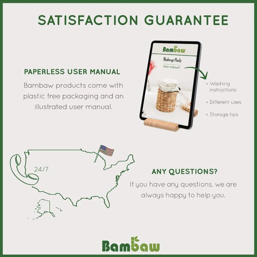Bambaw Reusable Cotton Rounds for Face 16 Rounds