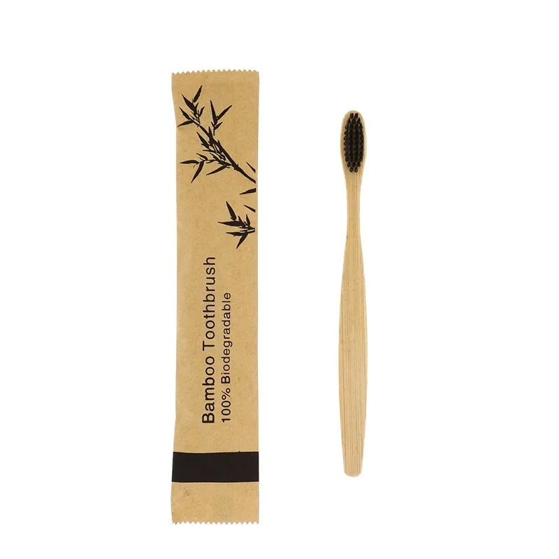 10Pcs Bamboo Toothbrush Eco Friendly Wooden Tooth Brush