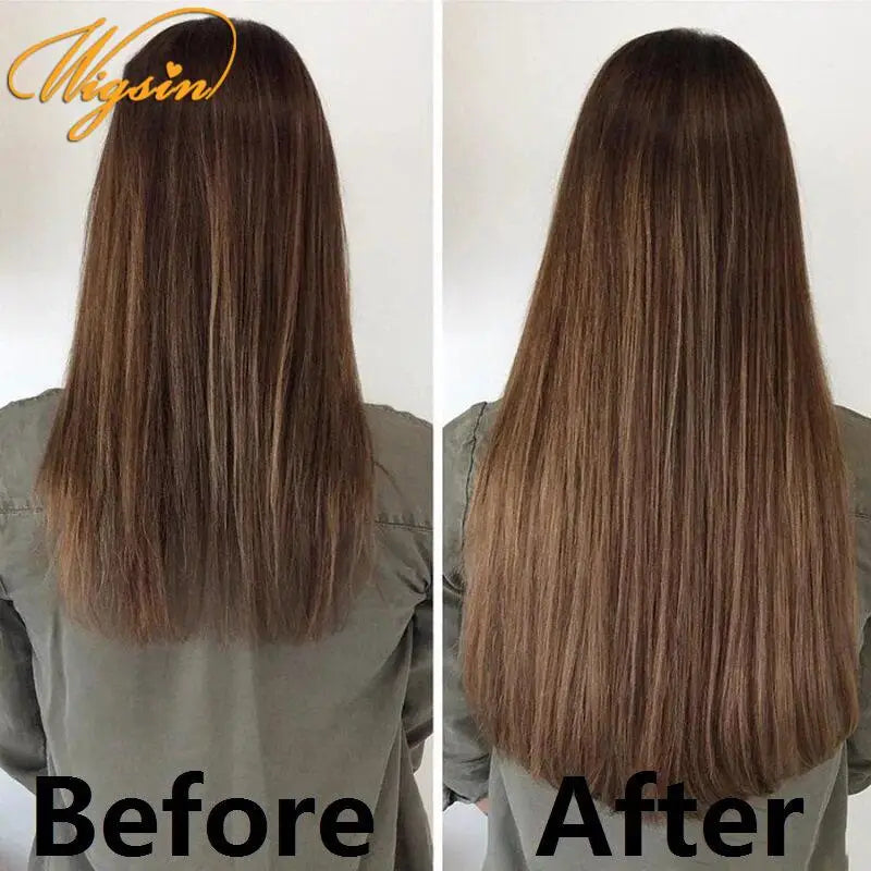 WIGSIN 6Pieces/Set Synthetic 24Inch Long Straight Hair Extension
