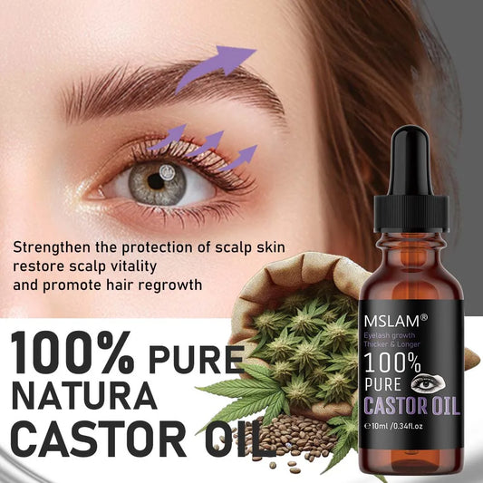Natural Cold Pressed Castor Oil Eyelash Growth Serum