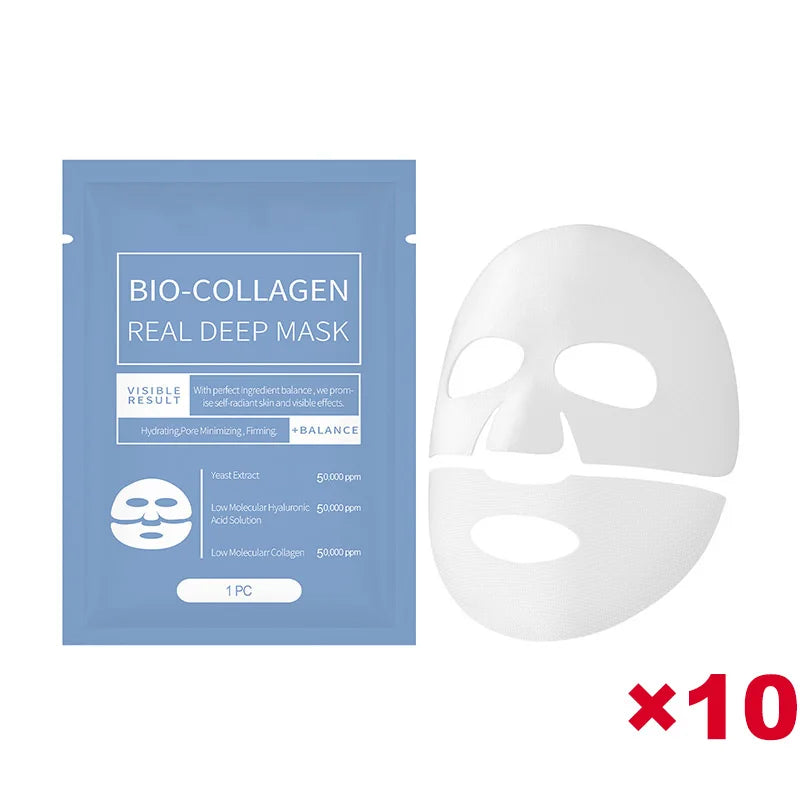 1/3/5/10PCS Bio Collagen Face Mask Anti Wrinkle Fade Face