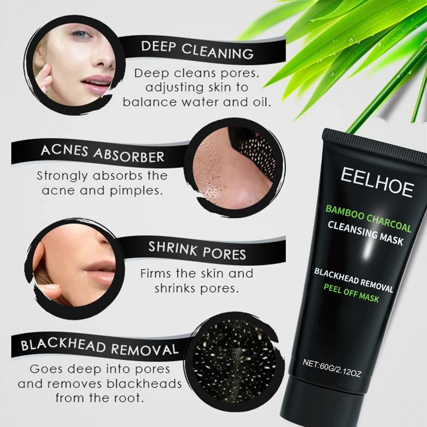 Bamboo Charcoal Tear-off Mask Blackhead Remover