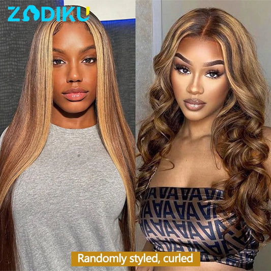 12A Highlight Bundles Human Hair P4-27 Straight Human Hair