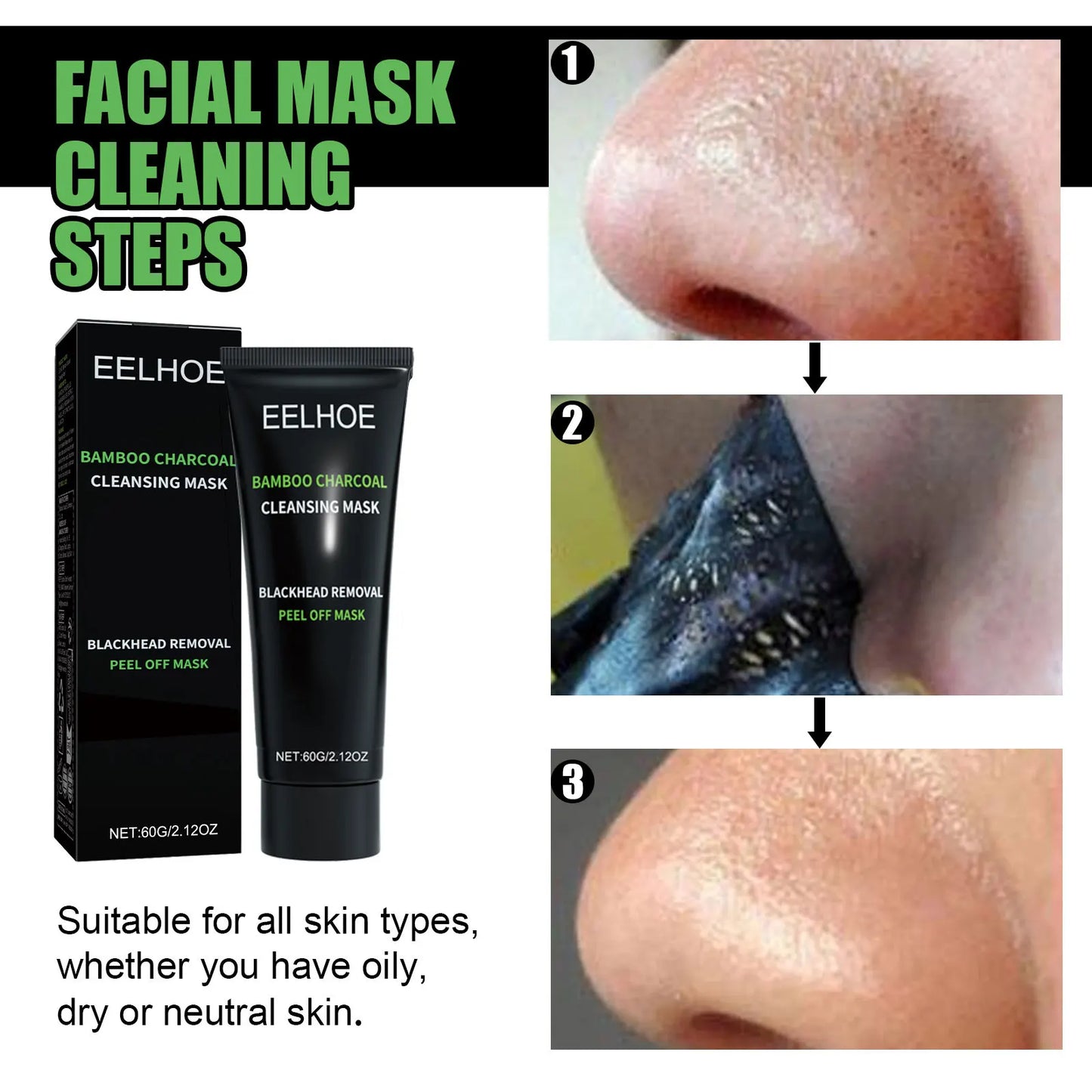 Bamboo Charcoal Tear-off Mask Blackhead Remover
