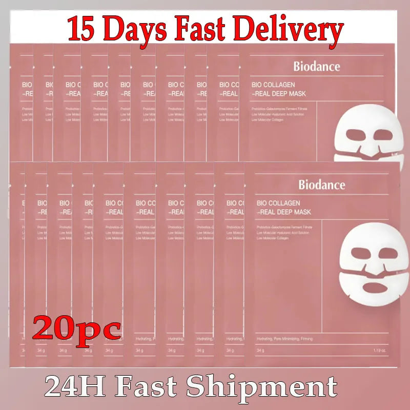 5/10/15/20 Bio Collagen Face Mask Shrink Pores Deep Hydrating