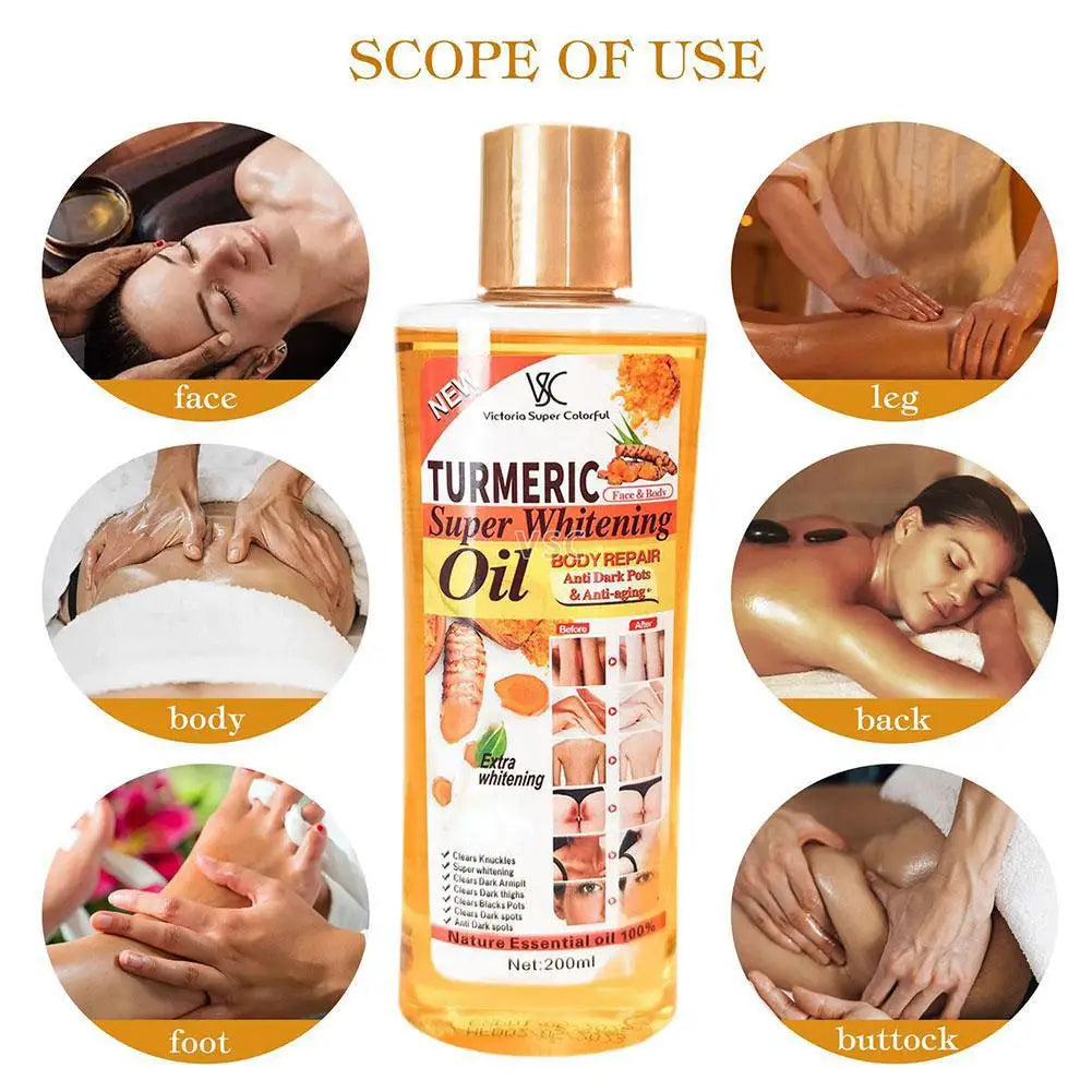 200ml Turmeric Essential Oil For Face & Body Moisturizing