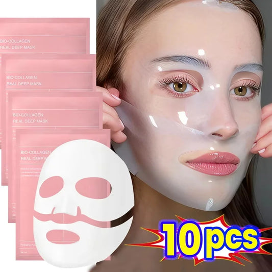 5/10/15/20 Bio Collagen Face Mask Shrink Pores Deep Hydrating
