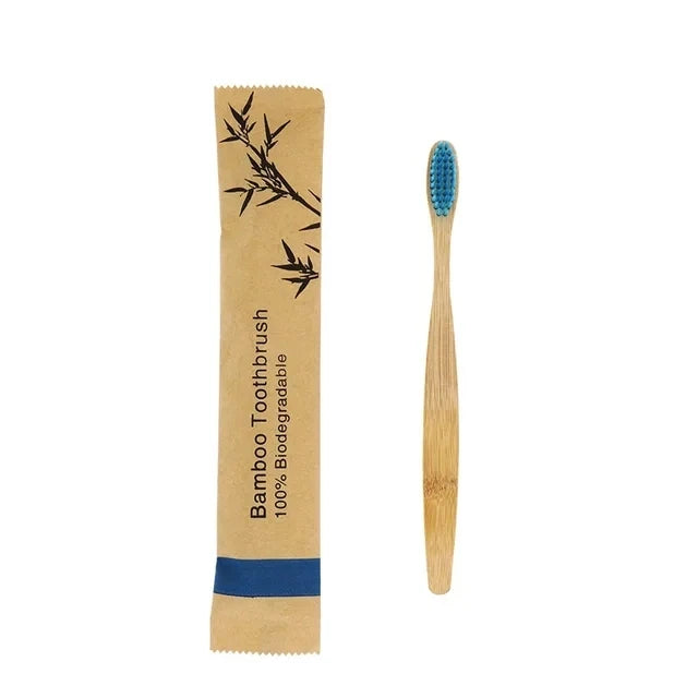 10Pcs Bamboo Toothbrush Eco Friendly Wooden Tooth Brush