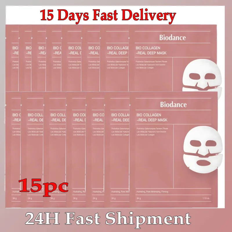5/10/15/20 Bio Collagen Face Mask Shrink Pores Deep Hydrating