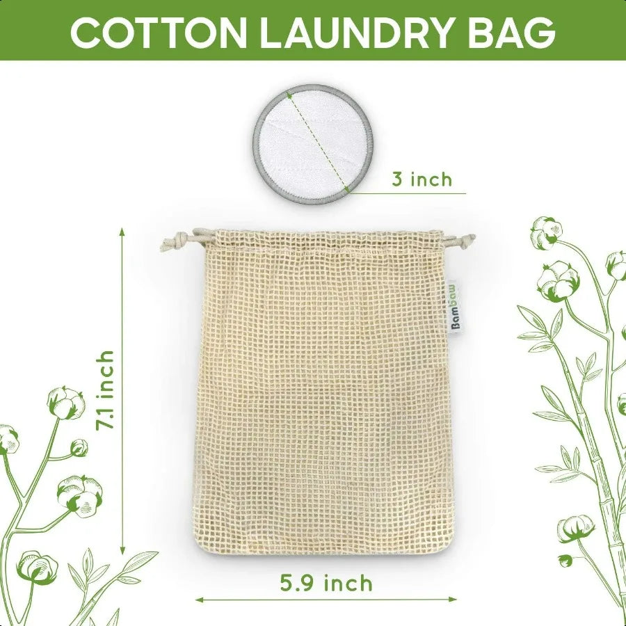 Bambaw Reusable Cotton Rounds for Face 16 Rounds