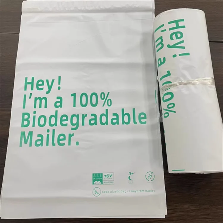 50PCS PLA+PBAT Poly Mailer Adhesive Envelope Biodegradable