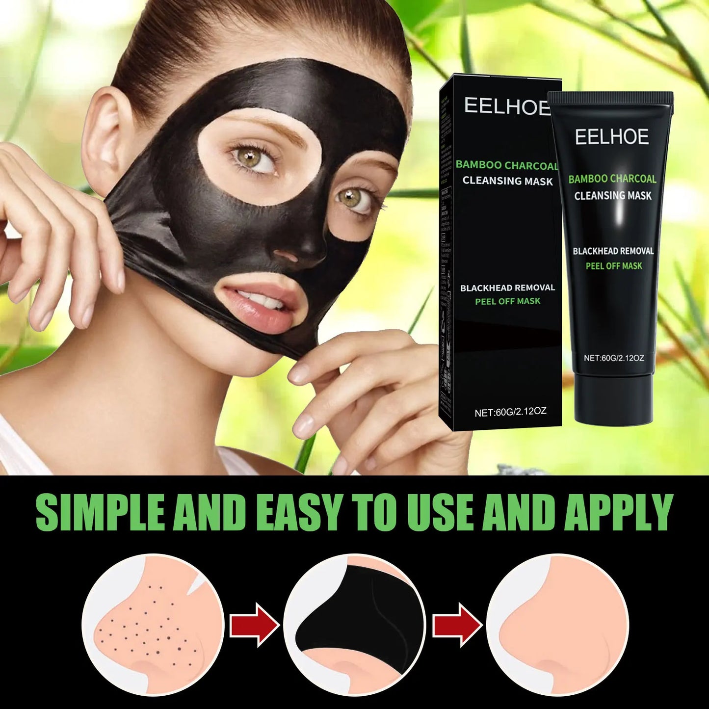 Bamboo Charcoal Tear-off Mask Blackhead Remover