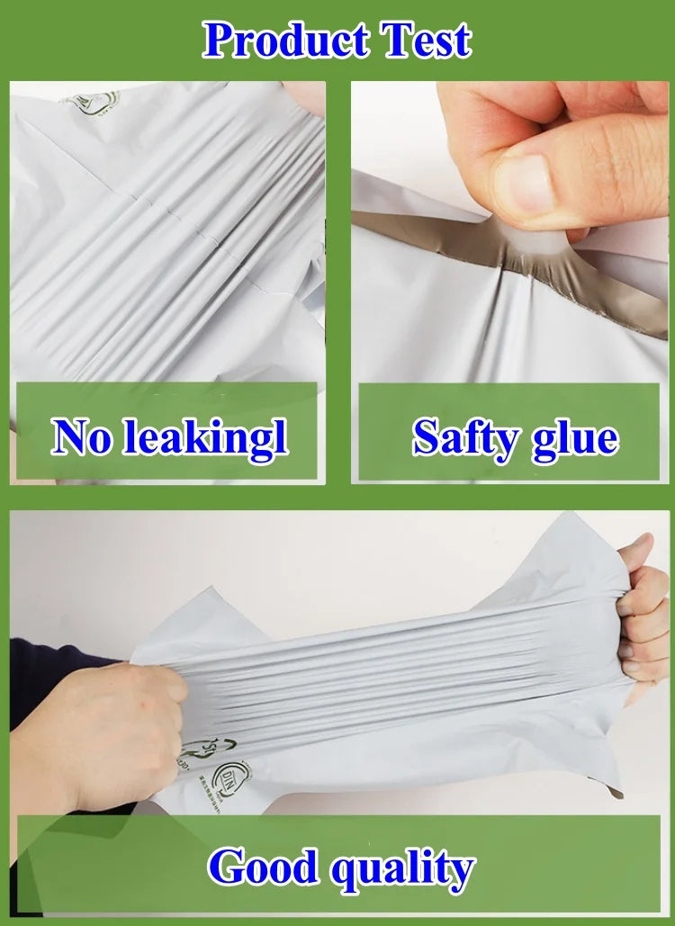 50PCS PLA+PBAT Poly Mailer Adhesive Envelope Biodegradable