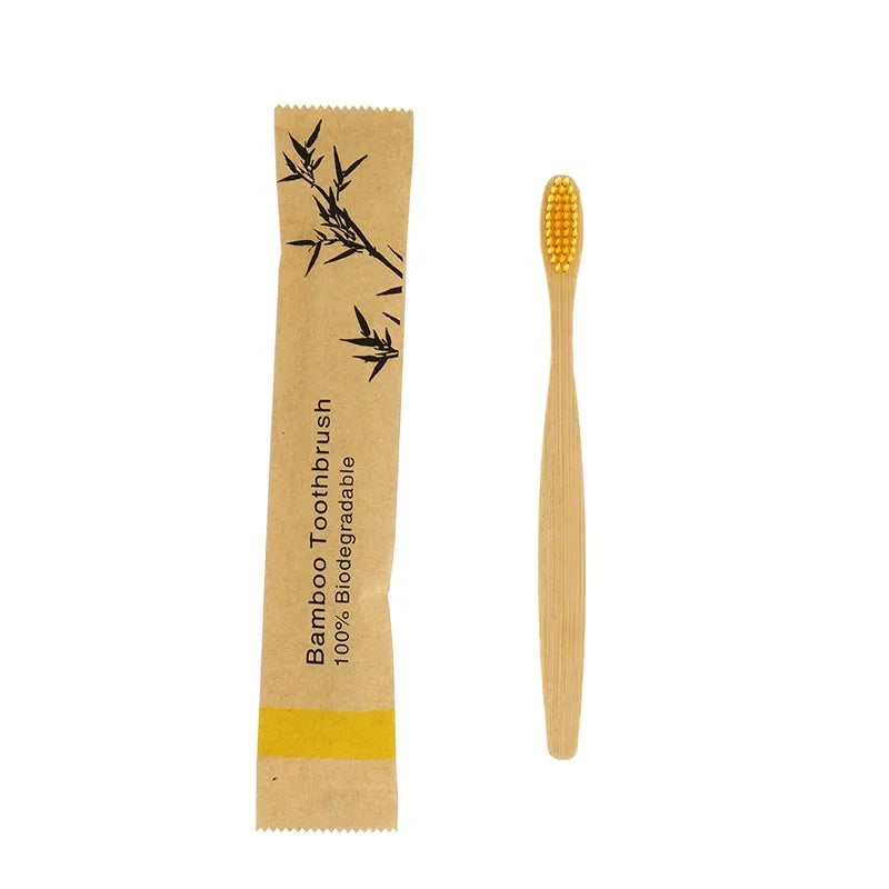 10Pcs Bamboo Toothbrush Eco Friendly Wooden Tooth Brush