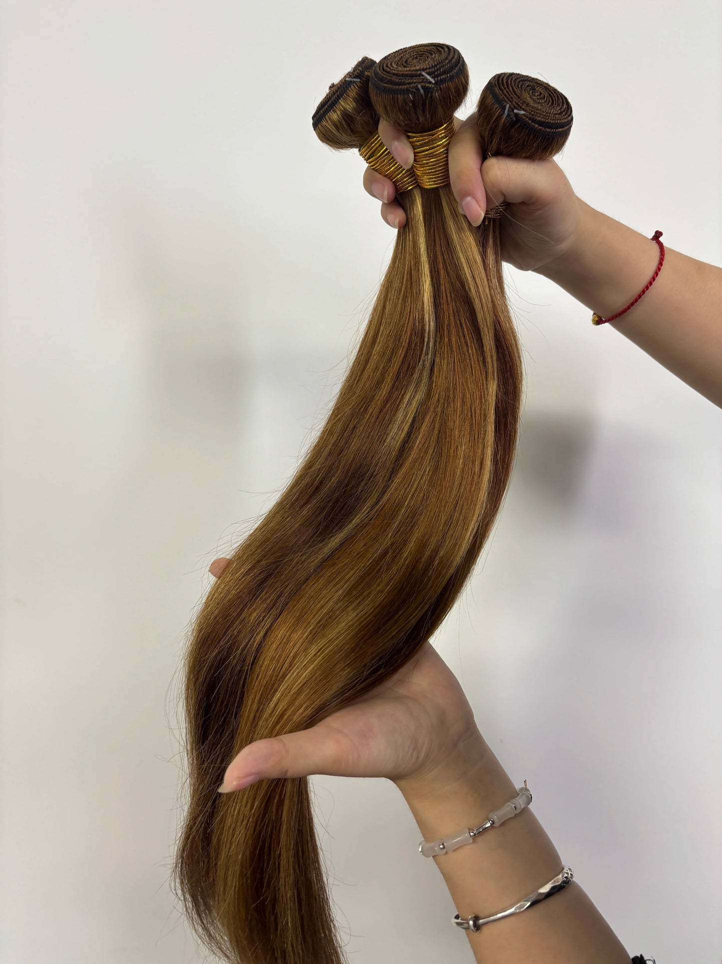 12A Highlight Bundles Human Hair P4-27 Straight Human Hair