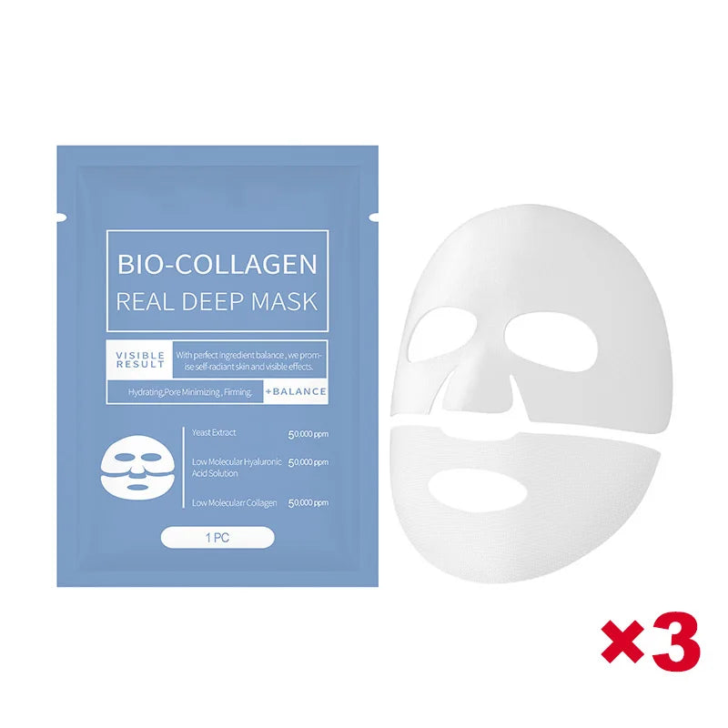 1/3/5/10PCS Bio Collagen Face Mask Anti Wrinkle Fade Face