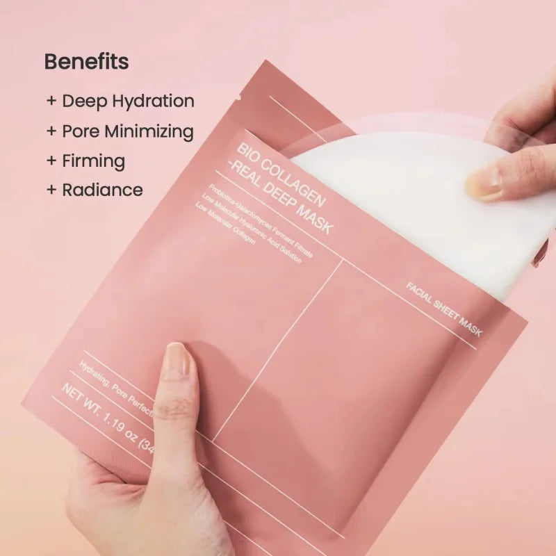 5/10/15/20 Bio Collagen Face Mask Shrink Pores Deep Hydrating