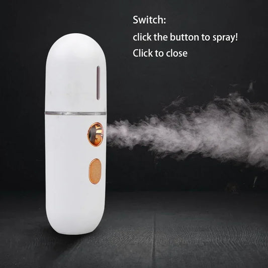 Mini Portable Humidifier Nano Mister Facial Steamer Device