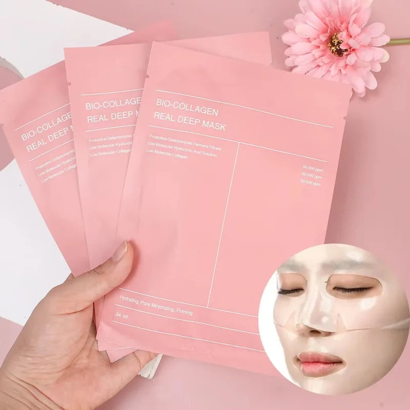 5/10/15/20 Bio Collagen Face Mask Shrink Pores Deep Hydrating