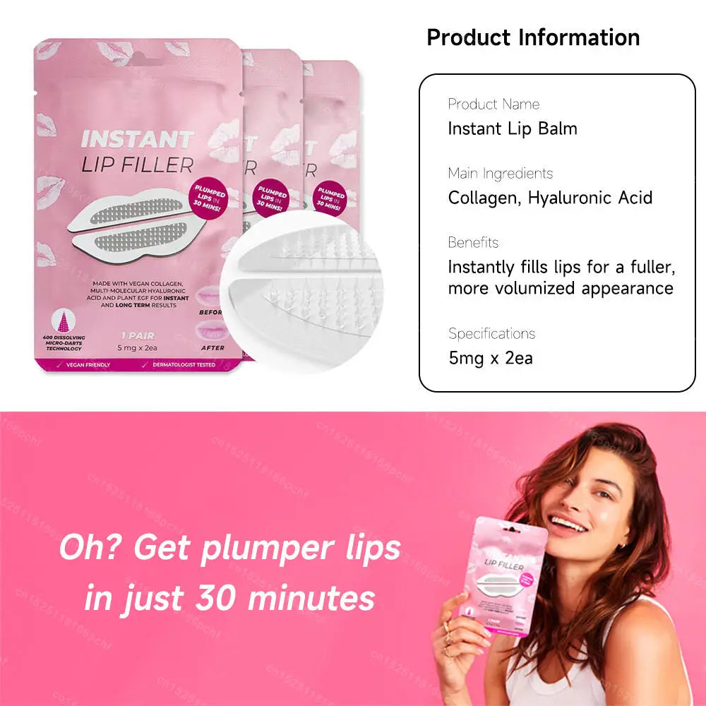 1 Pair Smile Lift Firm Lips Plump Lips Skin Care Patch Hyaluronic