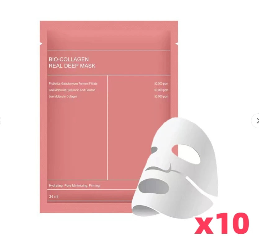 1/3/5/10PCS Bio Collagen Face Mask Anti Wrinkle Fade Face