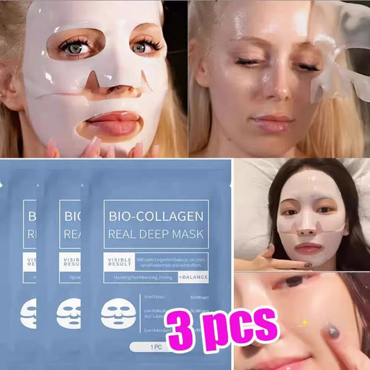 1/3/5/10PCS Bio Collagen Face Mask Anti Wrinkle Fade Face