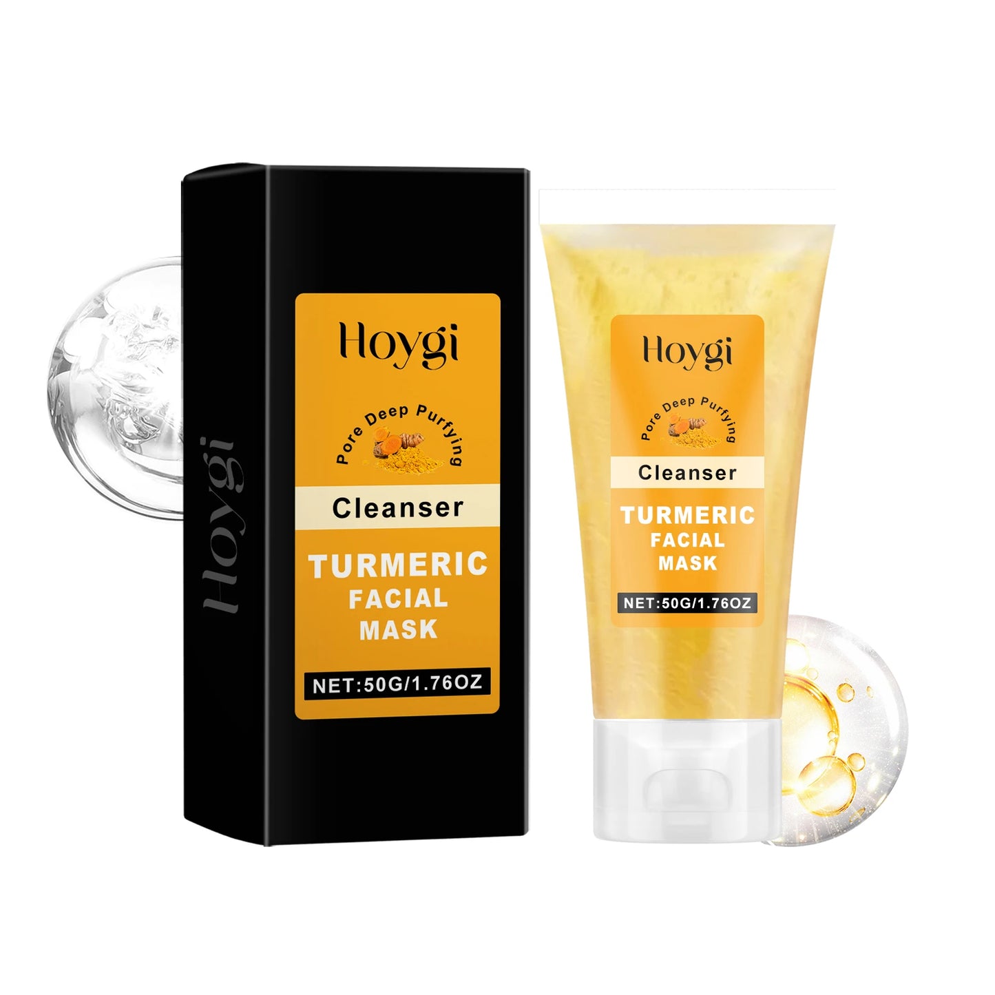 Hoygi Turmeric Facial Cleansing Set Peeling Face Mask Oil