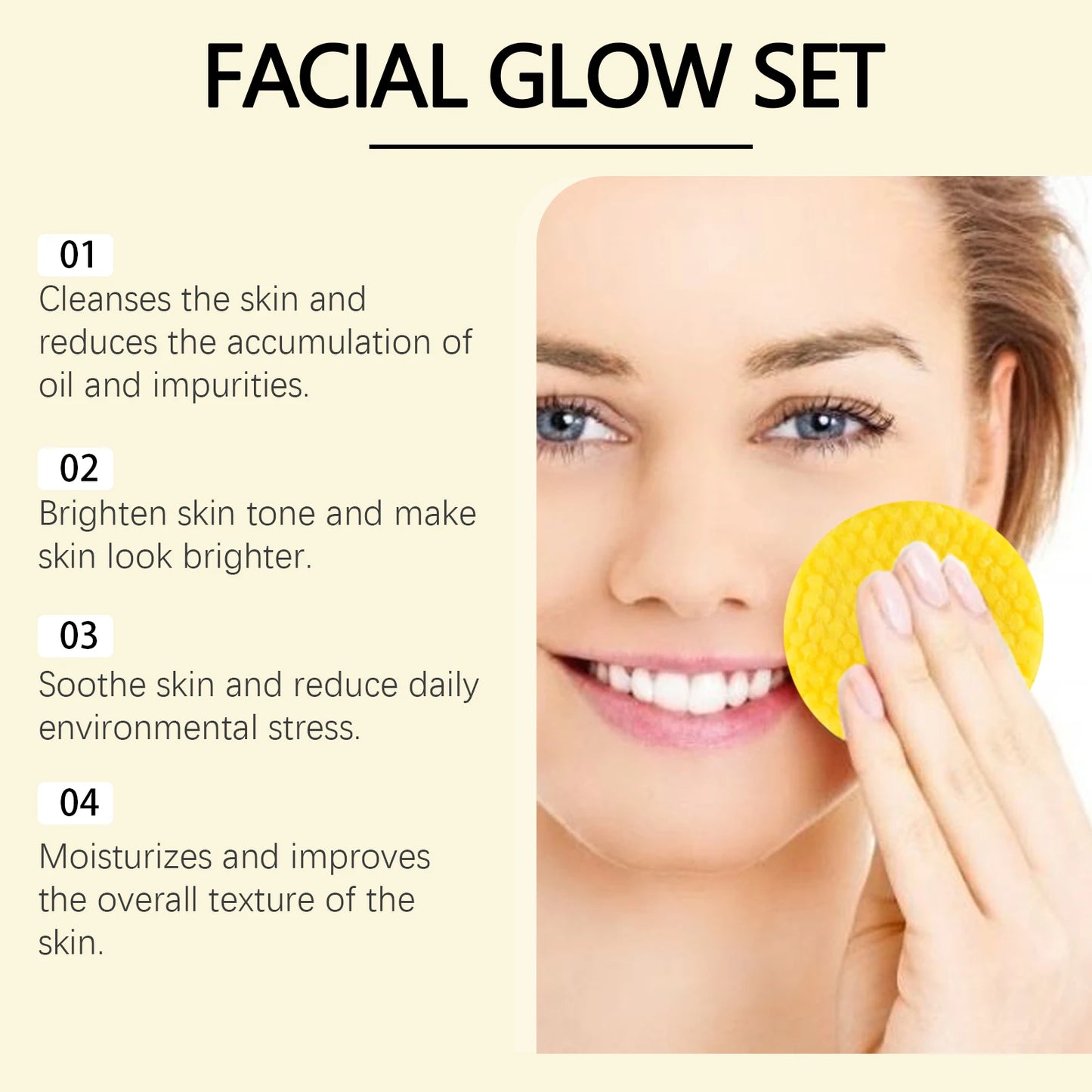 Hoygi Turmeric Facial Cleansing Set Peeling Face Mask Oil