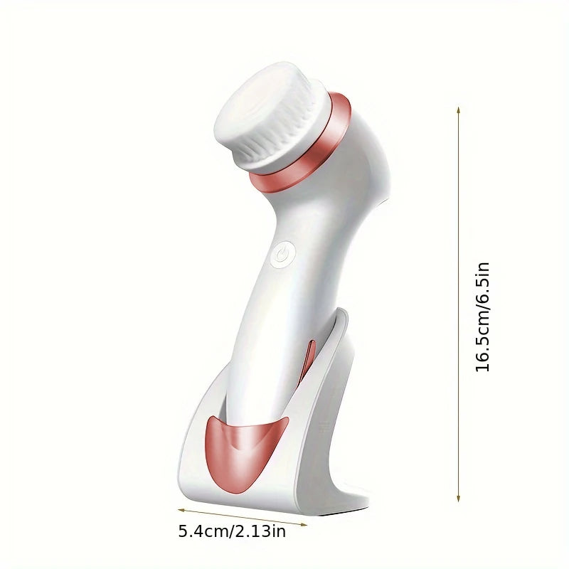 Electric Facial Cleansing Brush 3 in 1 with 3 Brush Heads Water