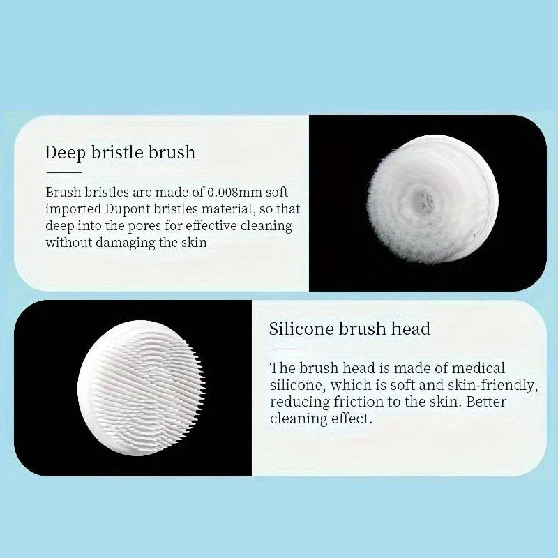 Electric Facial Cleansing Brush 3 in 1 with 3 Brush Heads Water