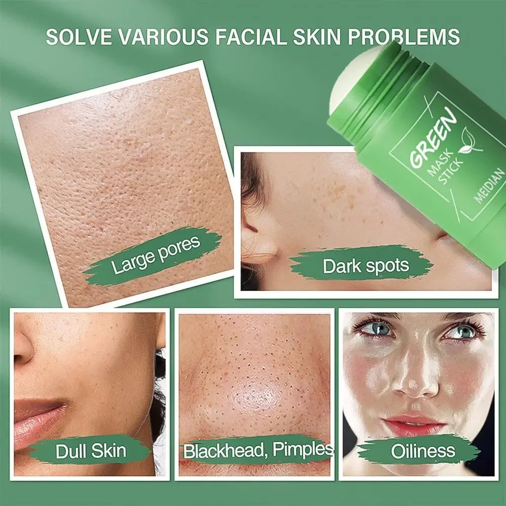 Green Tea Mask Stick Remove Blackheads Acne Deep Cleansing