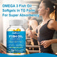 Omega-3 Fish Oil Capsules -rich in EPA, DHA - Support Brain
