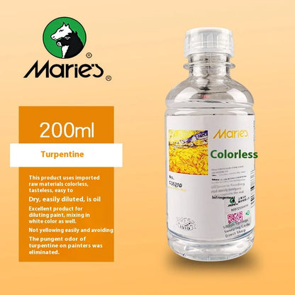 Turpentine Thinner Oil Paint Medium 200ml 500ml