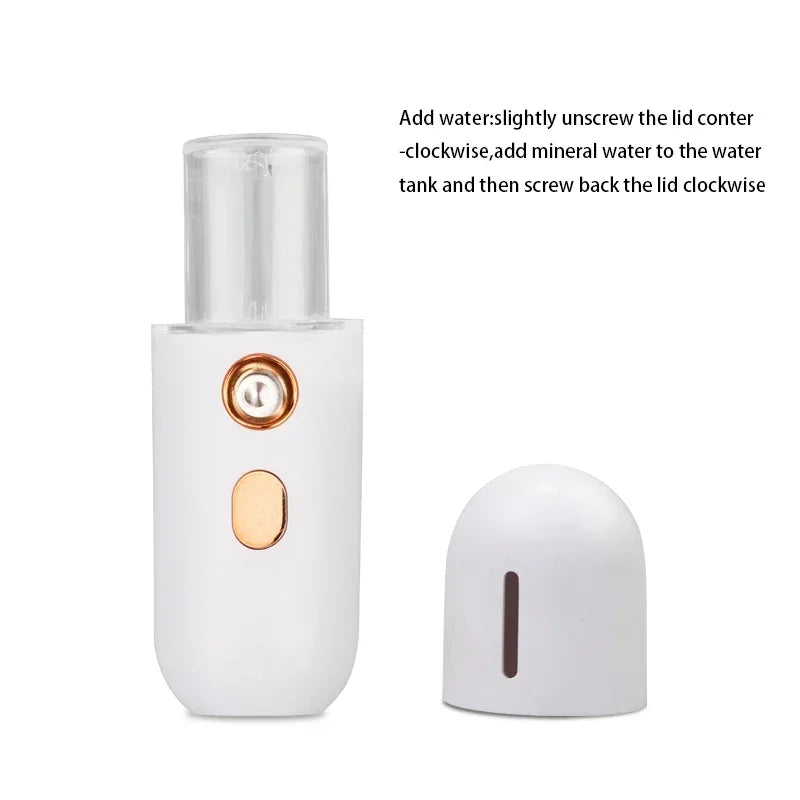 Mini Portable Humidifier Nano Mister Facial Steamer Device