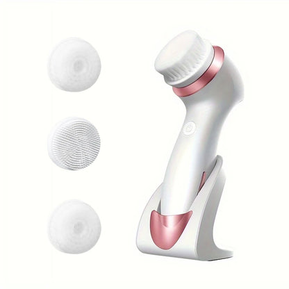 Electric Facial Cleansing Brush 3 in 1 with 3 Brush Heads Water