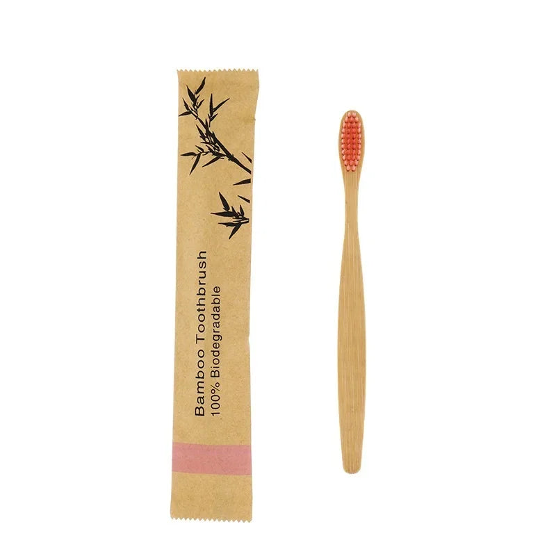 10Pcs Bamboo Toothbrush Eco Friendly Wooden Tooth Brush