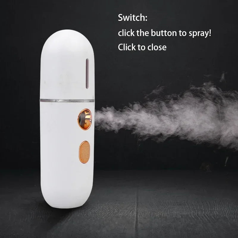 Mini Portable Humidifier Nano Mister Facial Steamer Device