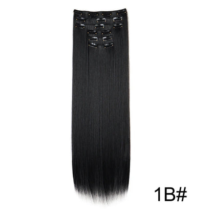 WIGSIN 6Pieces/Set Synthetic 24Inch Long Straight Hair Extension