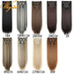 WIGSIN 6Pieces/Set Synthetic 24Inch Long Straight Hair Extension